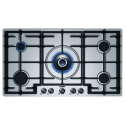 Bosch PCR915B91E Gas Hob, Brushed Steel